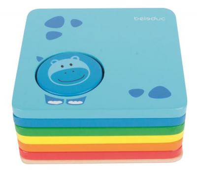 BELEDUC  puzzle forme safari animaux 20,5 cm 11 pi&egrave;ces 