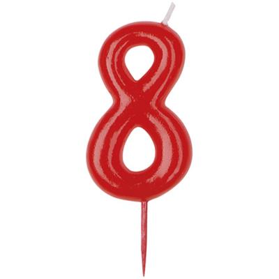 Dekora - Bougie d'Anniversaire Traditionnelle Num&eacute;ro 8