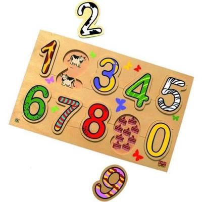 BSM Jeu dencastrement Puzzle chiffres et quantites - Mixte - Livre a lunite