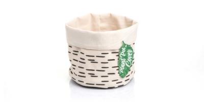 Cache Pot En Tissu Noir & Blanc
