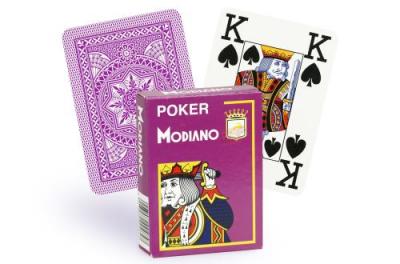 MODIANO Cartes  100% plastique 4 index (mauve) 
