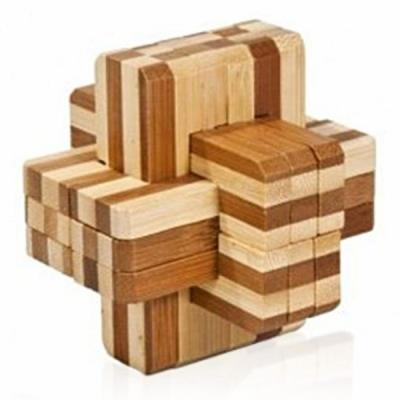 EDITION FRIDOLIN Casse t&ecirc;te en bois iq test bambou : double croix