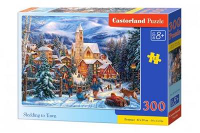 CASTORLAND  Sledding in Town, puzzle 300 pi&egrave;ces - - Puzzle