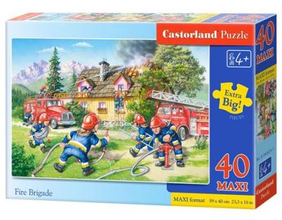 CASTORLAND  Pompiers &eacute;tage Puzzle 40 pi&egrave;ces Maxi