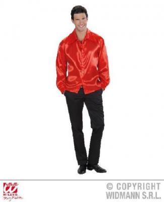 WIDMANN W  Chemise Rouge Homme satin&eacute;e-M