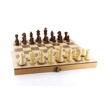 GENERIQUE Coffret d'Echecs pliant en h&ecirc;tre naturel - Les Classiques - SMIR