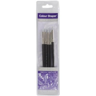 COLOUR SHAPER  Kit Peinture Pointe Grise Ferme Taille 2 Pochette De 5