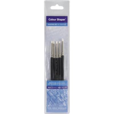 COLOUR SHAPER Kit de peinture -  - Pointe Ivoire Souple - Taille 0 - 5 pi&egrave;ces - Mixte