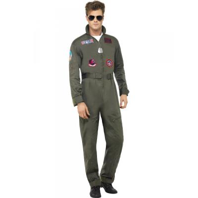 SMIFFYS Costume aviateur Top Gun deluxe pour homme - XL