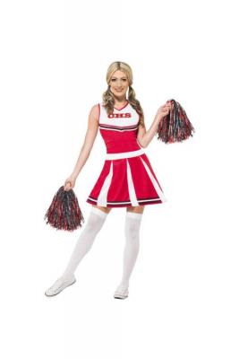 SMIFFYS  Costume pom pom girl avec robe et pompons - Rouge - M (40-42)