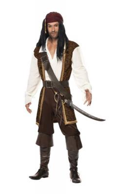 SMIFFYS Costume Homme Pirate De Haute Mer - Marron - M