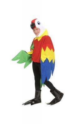 WIDMANN Costume Perroquet Enfant - Multicolores - 128 cm 