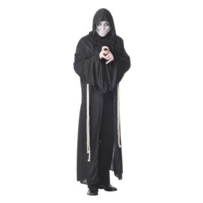SMIFFY?S Grim Reaper Costume, Black, with Hooded Robe & Rope Belt, (L)