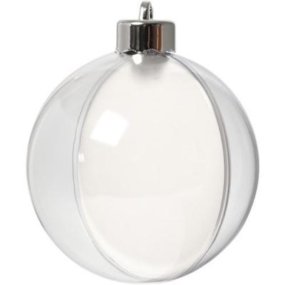  Creotime balle d&eacute;co en plastique 8cm 5 pi&egrave;ces
