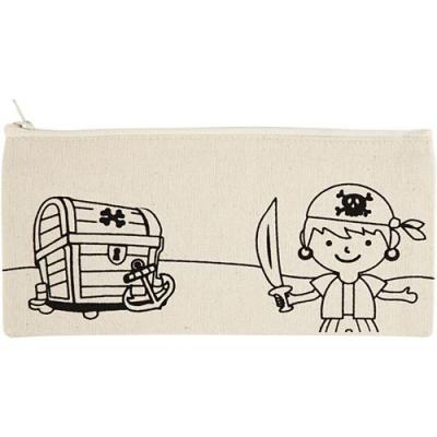  CC Hobby Trousse, dim. 21x9 cm, 245 g/m2, naturel clair, pirate, 1pi
