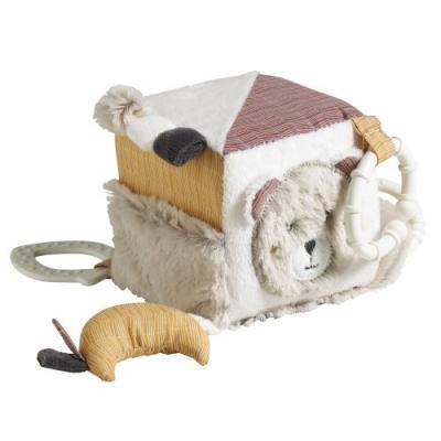 SAUTHON Cube d'activit&eacute; b&eacute;b&eacute; en Velours Beige