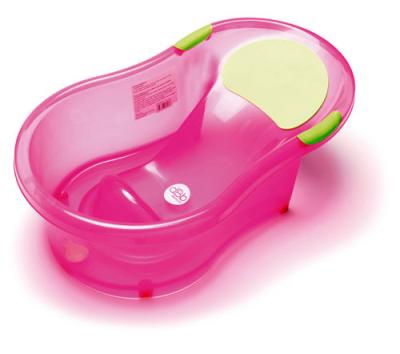 DBB REMOND  Baignoire b&eacute;b&eacute; 0 &agrave; 6 mois Transat int&eacute;gr&eacute; Bouchon vidange Coloris Rose 