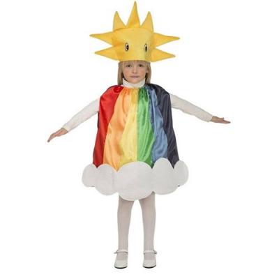  D&eacute;guisement enfant arc-en-ciel - Humoristique - Jaune - Fille - Polyester