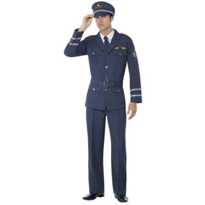 GENERIQUE D&eacute;guisement Capitaine Air Force Homme L Bleu 38830/l Smiffys L - 38830/L Smiffys