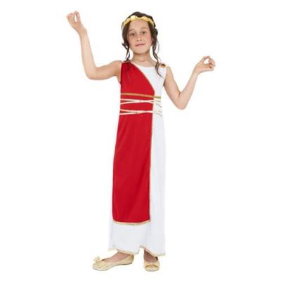 GENERIQUE Smiffy's Costume fille grecque, rouge, avec robe et coiffe