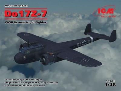  Do 17z-7, Wwii German Night Fighter - 1:48e - Icm