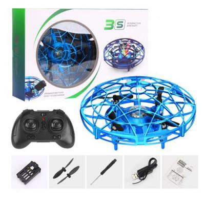  Drone Mini UFO Enfant Bleu 2,4GHz Lumineux Induction Infrarouge 