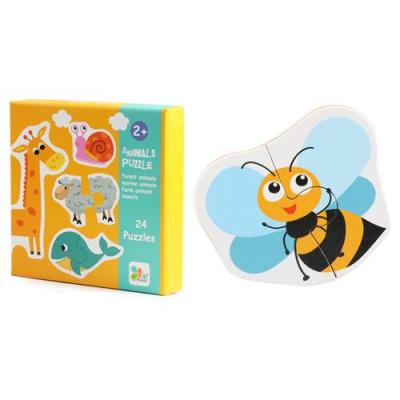 GENERIQUE Enfants en bois pour b&eacute;b&eacute; en bois Cognition Animale Puzzle Fruit apprentissage jouet &eacute;ducatif 