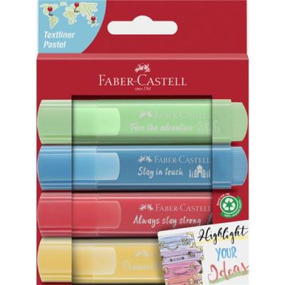  Etui 4 Surligneurs - Couleurs Pastel - Faber-Castell - Textliner 46
