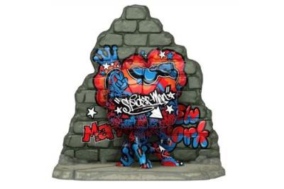  Figurine Funko Pop! N&deg;762 - Marvel Deluxe - Spider-Man (Graffiti D&eacute;co)