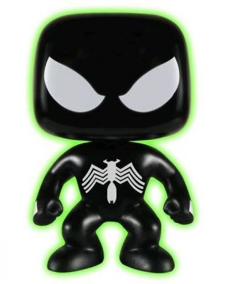 FUNKO Figurine Marvel - Spider-Man Black Suit Glow In The Dark Exclu Pop 10cm