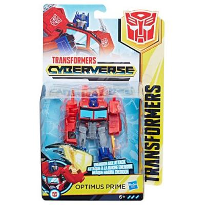 TRANSFORMERS Figurine  Cyberverse Optimus Prime Attaque &agrave; la hache energon 
