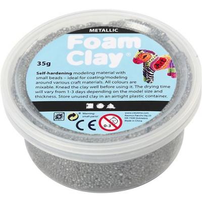 MAKIN S CLAY Foam Clay Foam Clay&reg;, argent, M&eacute;tallique, 35gr- - P&acirc;te &agrave; modeler