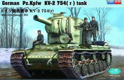 HOBBY BOSS Maquette  Pz.Kpfw KV-2 754 (r) - 1/48 - Maquette militaire