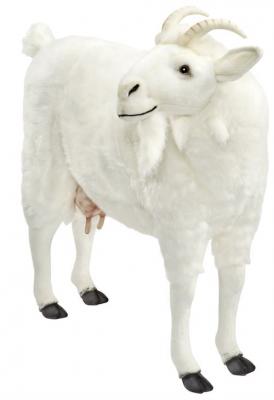 HANSA  peluche geante chevre blanche 90 cm h 103 cm l 4785