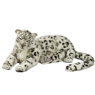 HANSA  peluche geante leopard des neiges couch&eacute; 106cml jacquard 6998