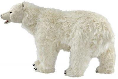 HANSA  peluche geante ours polaire 4 pattes 65 cm h 105 cm l 4446