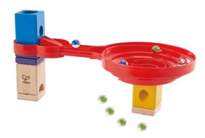 HAPE  Piste &agrave; billes Quadrillaset double face twist 18 pi&egrave;ces