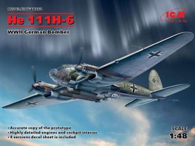  ICM 48262 He 111H-6 WWII Kit de Construction pour mod&eacute;lisme Gris