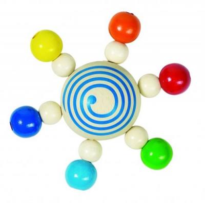 HEIMESS  Hochet toupie &agrave; billes bois