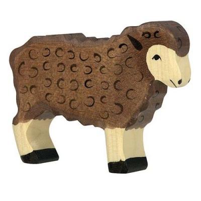 HOLZTIGER  - 80075 - Figurine - Mouton, Debout - Noir
