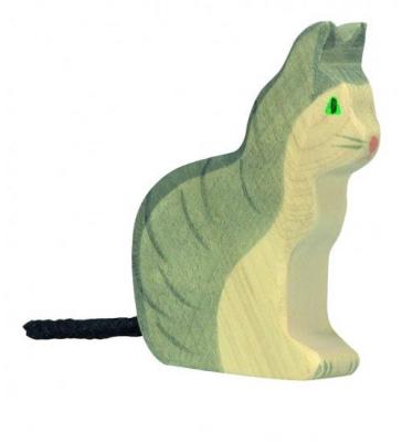 HOLZTIGER  - 80055 - Figurine - Chat, Assis