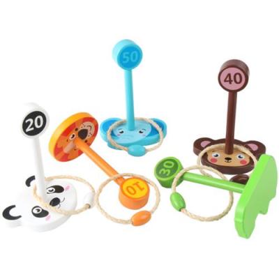 GENERIQUE Jouets en Bois 5Pcs Bague Animal Throw Jeu &Eacute;ducatif Puzzle Jouer Throw Jouet Wj170 