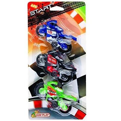 KIM PLAY Kimplay - 4520 - v&eacute;hicule miniature - 3 x moto de course
