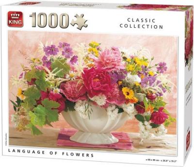 KING INTERNATIONAL Puzzle 1000 pi&egrave;ces classic collection : vase de fleurs
