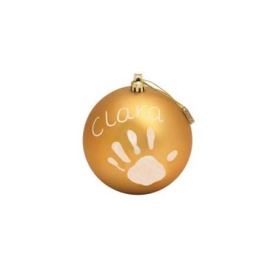  Baby'art - Boule De No&euml;l Personnalisable Or Avec Empreinte Argent