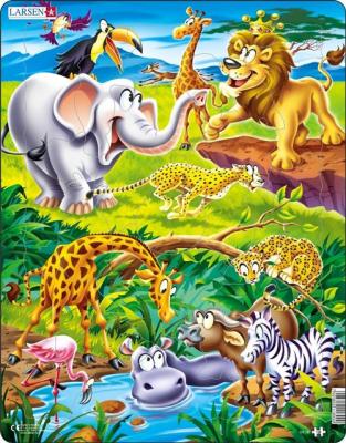 LARSEN  puzzle Maxianimaux en safari 18 pi&egrave;ces