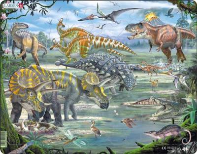 LARSEN  puzzle Puzzle Maxi Dinosauri&euml;rs65 pi&egrave;ces