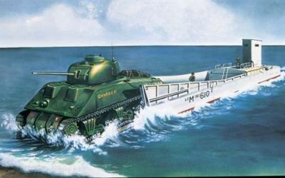 AIRFIX Lcm3 & Sherman Tank - 1:76e - 