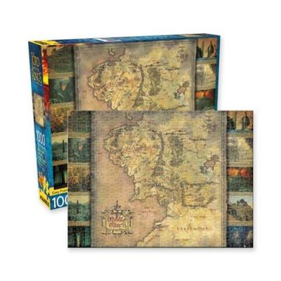AQUARIUS The Lord Of The Rings Middle Earth Map 1000 Piece Puzzle Multicolore