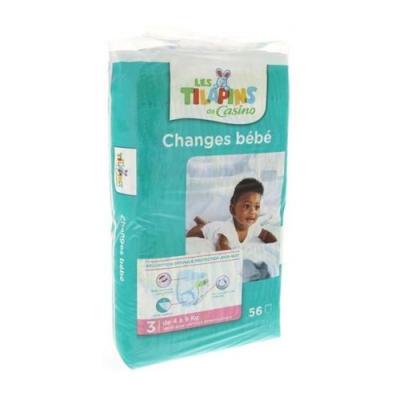 LES TILAPINS  Couches Midi Taille 3 - 4 a 9kg - 56 couches